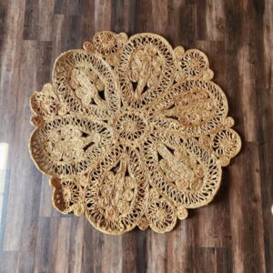 4′ Round Natural Boho Rug