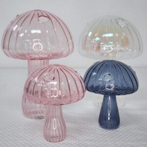 Assorted Mushroom Glass Vases
