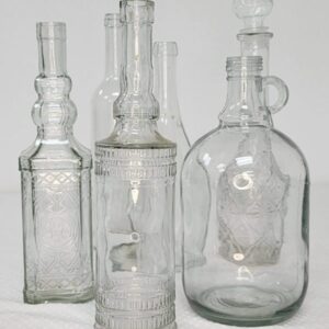 Assorted Clear Bottles