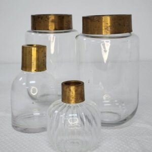 Gold Neck Glass Floral Vases