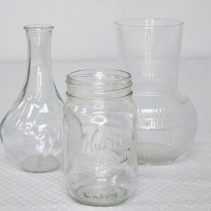Assorted Small Clear Vases