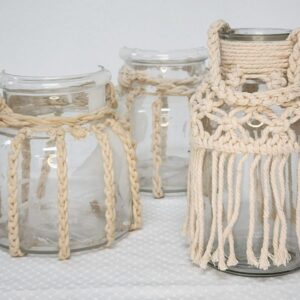 Macramé Small Candle Holders