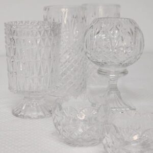 Assorted Crystal Candle Holders
