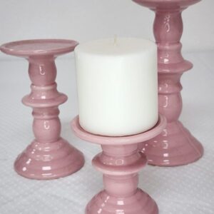 Pink Ceramic Candle Holders