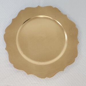 Golden Scalloped Chargers