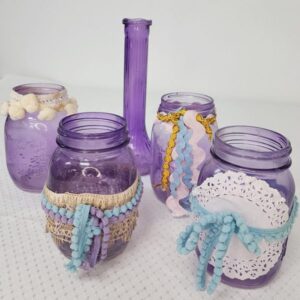 Vintage Purple Glass Vases