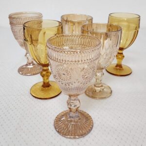 Amber Vintage Goblets