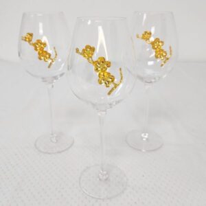 Cherry Blossom Wine Goblets