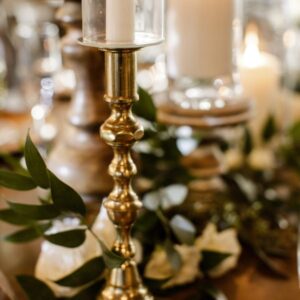 Golden Brass Candle Holders