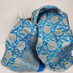 Blue Oriental Silk Tablecloth