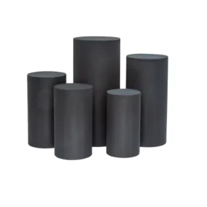 Black Cylinders Set of 5