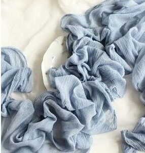 Dusty Blue Gauze Runner