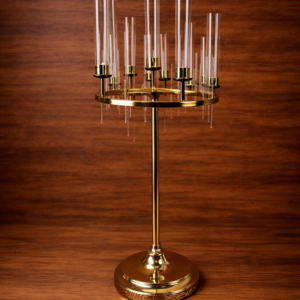 Gold Crystal Candelabra Centerpiece