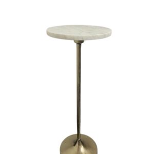 Celeste Gold White Marble Side Table