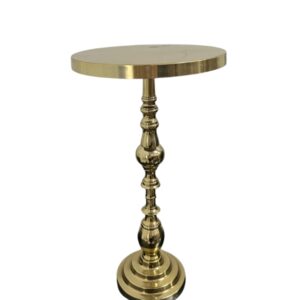 Solenne Gloss Gold Side Table