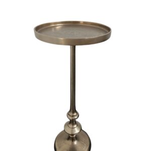 Luna Brass Pedestal Table