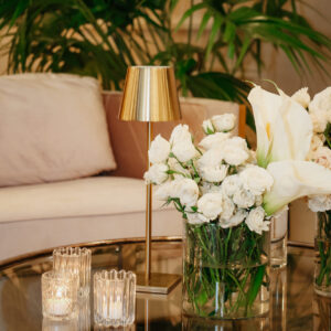 Wireless Champagne Table Lamp