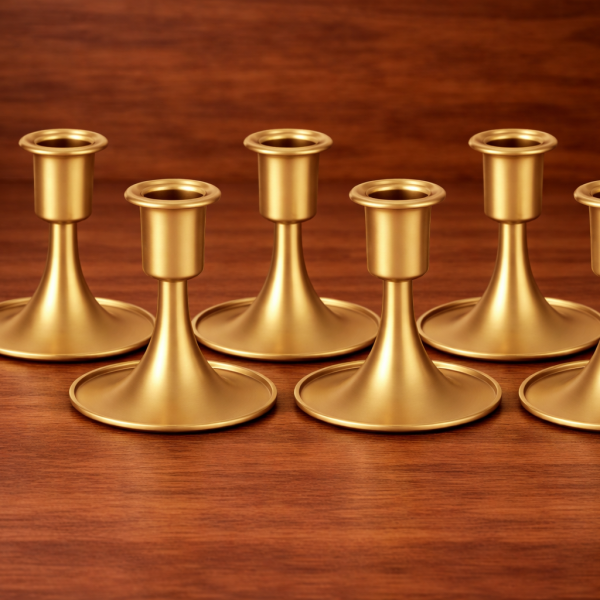 GOLD CANDLE HOLDERS